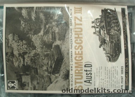 Bandai 1/48 Sturmgeschutz III Ausf. D Bagged, 14 plastic model kit